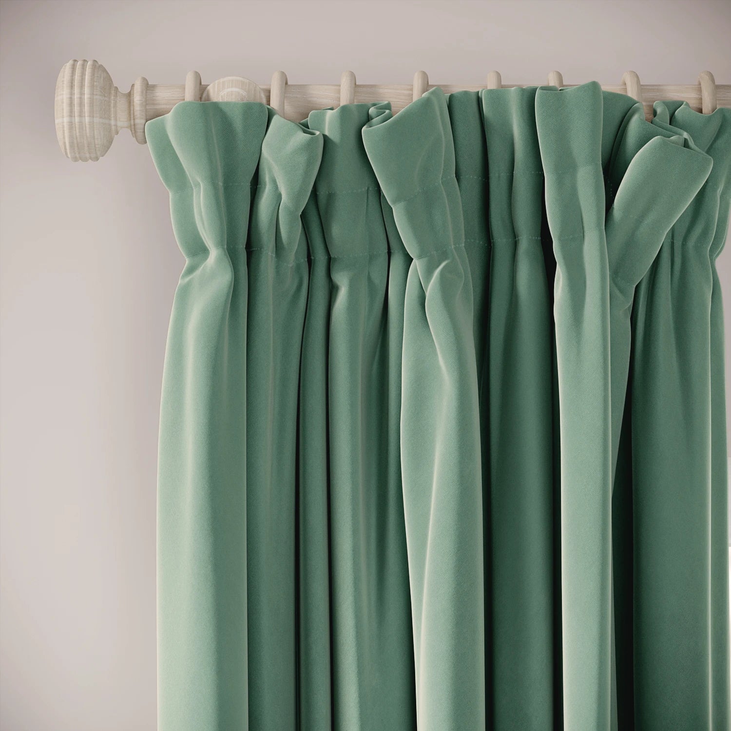 Veg Patch Curtains - Soft Velvet - Mid-horizon