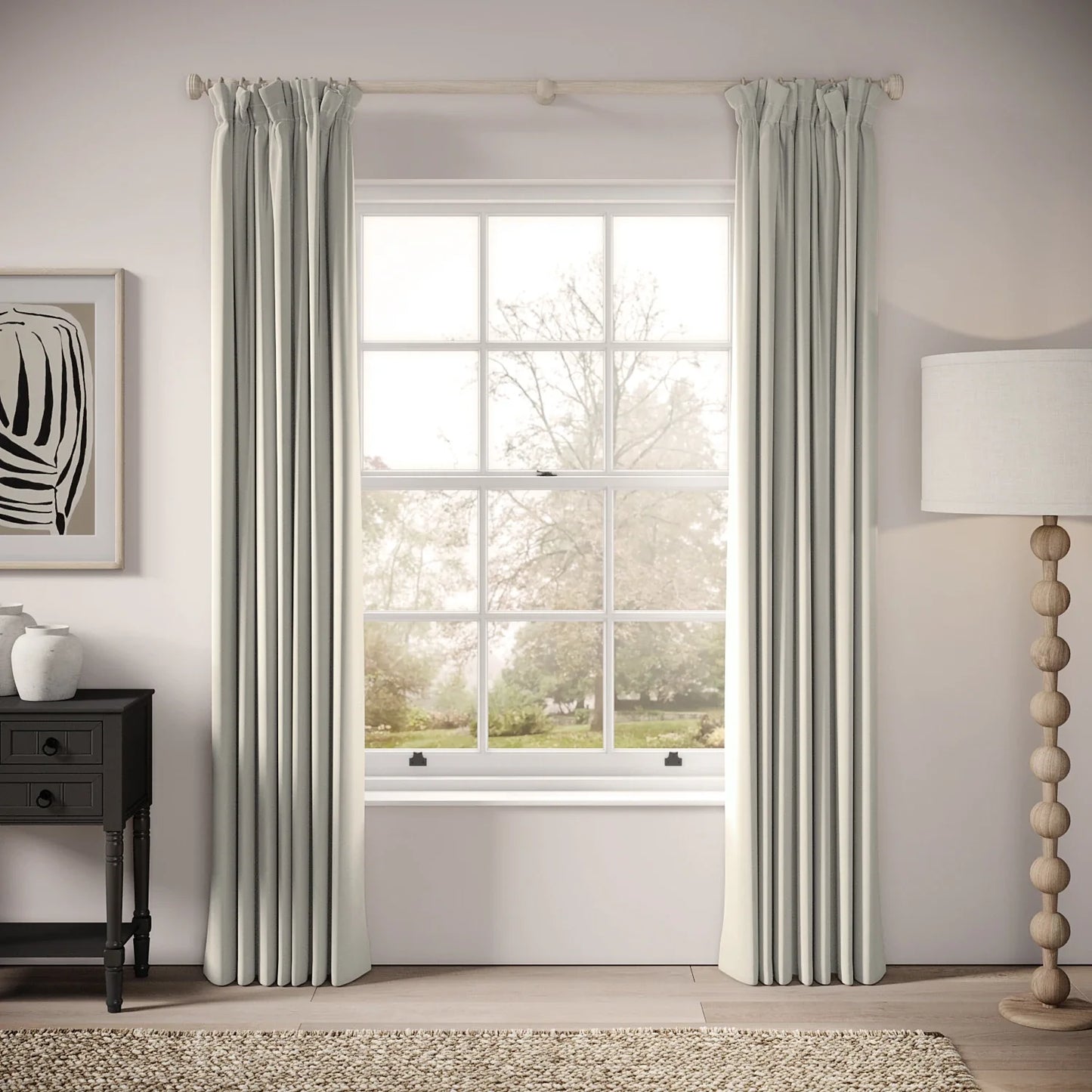 Veg Patch Curtains - Soft Velvet - Mog