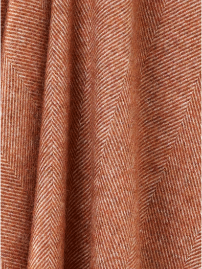 Herringbone Throw - Brick