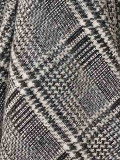 British Wool Throw - Patchwork - Black/White