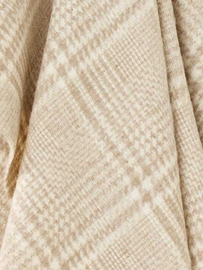 British Wool Throw - Patchwork - Natural/White