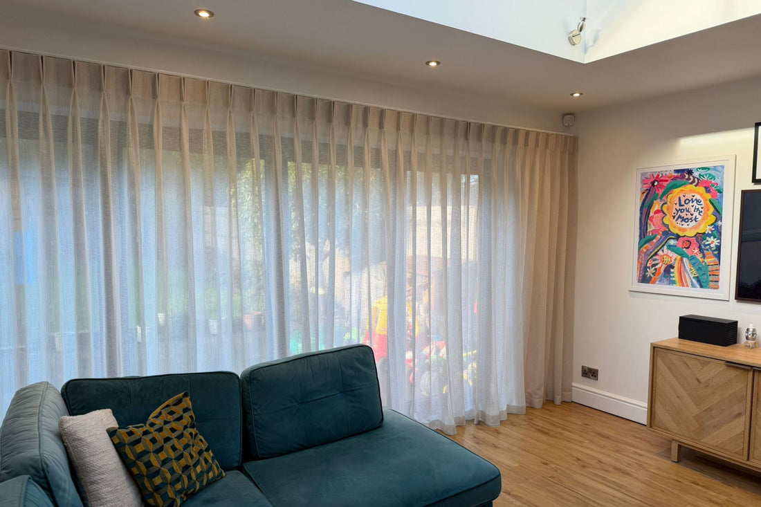 Bifold Doors Case Study: Using Sheer Curtains for Privacy, Light Reduction and Style