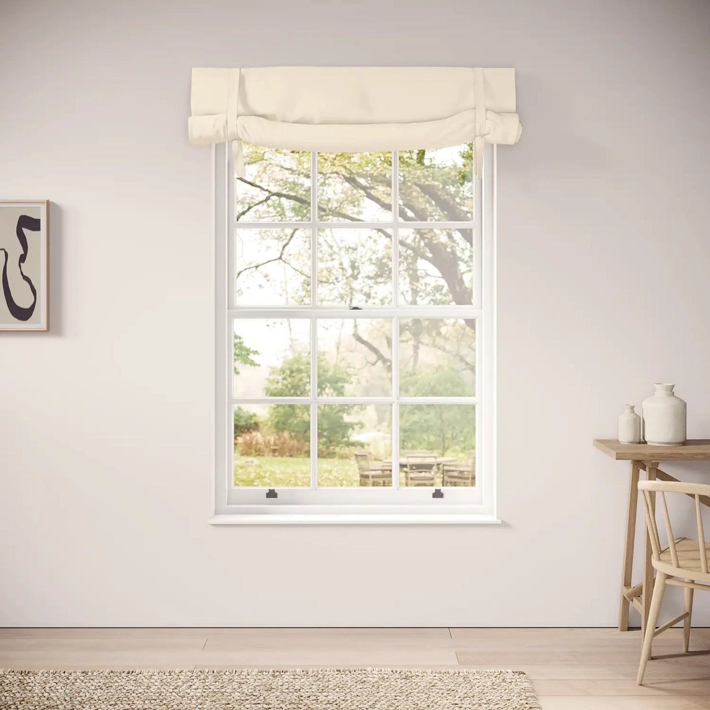 Agnetha Blind - Linen Blend - Half Shell