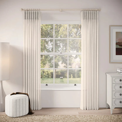 Double Dutch Curtains - Slubby Sheer - Lighthouse