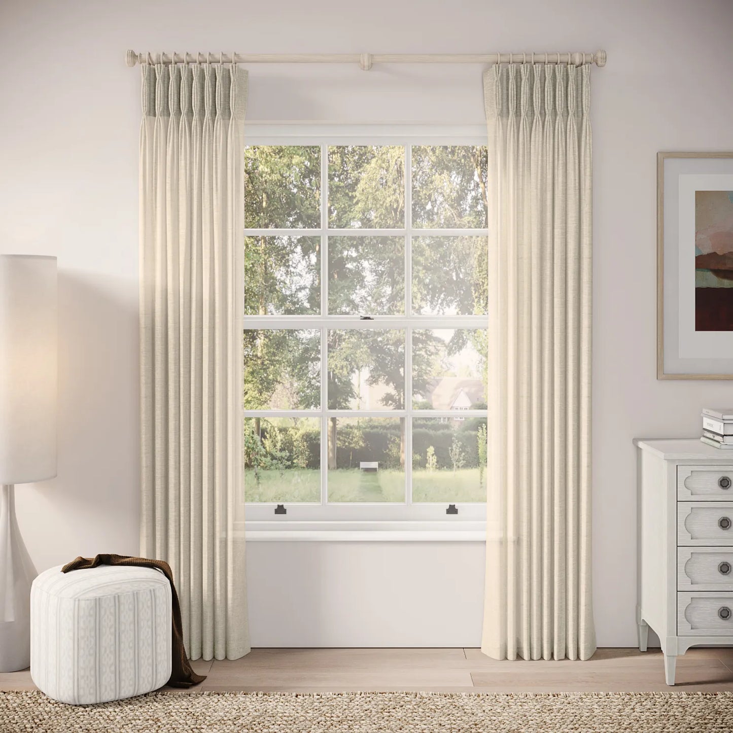 Double Dutch Curtains - Slubby Sheer - Nutty