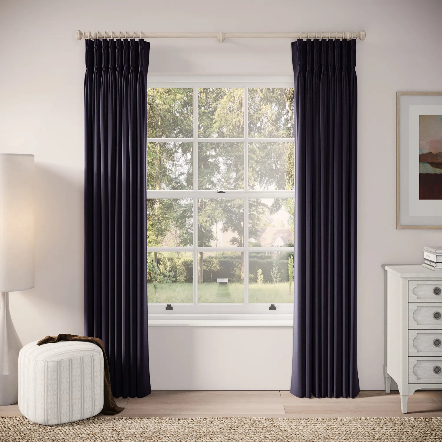 Double Dutch Curtains - Soft Velvet - Bramble Jam
