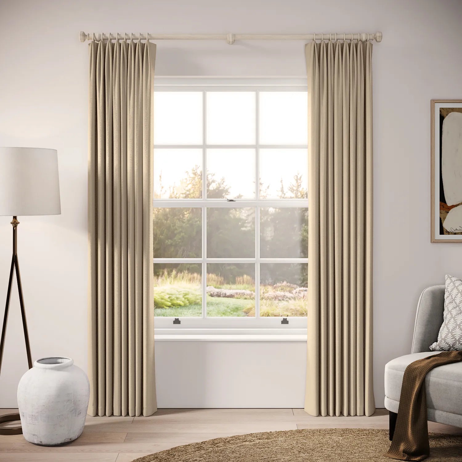 Fido Curtains - Eco Weave - Milky Coffee