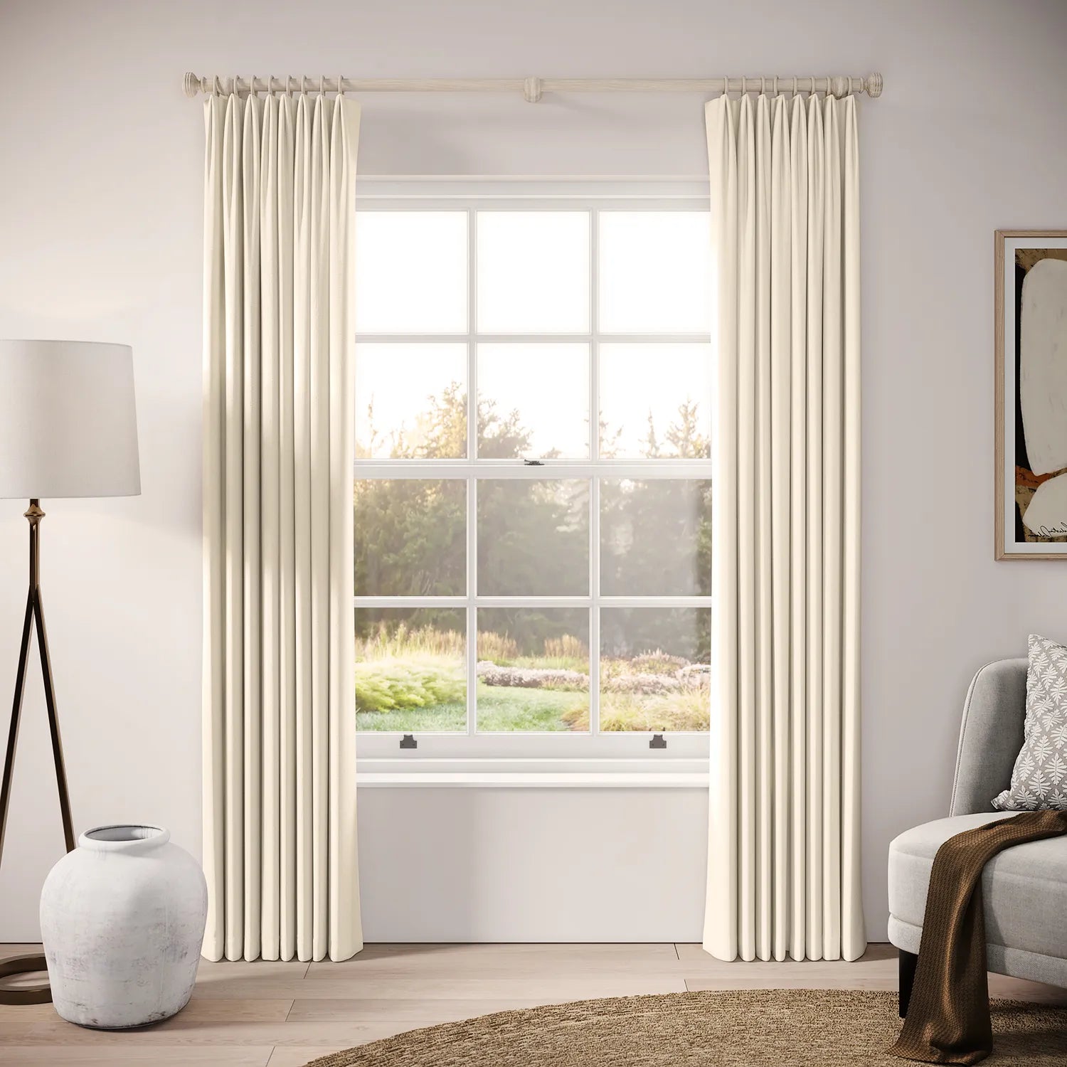 Fido Curtains - Linen Blend - Half Shell