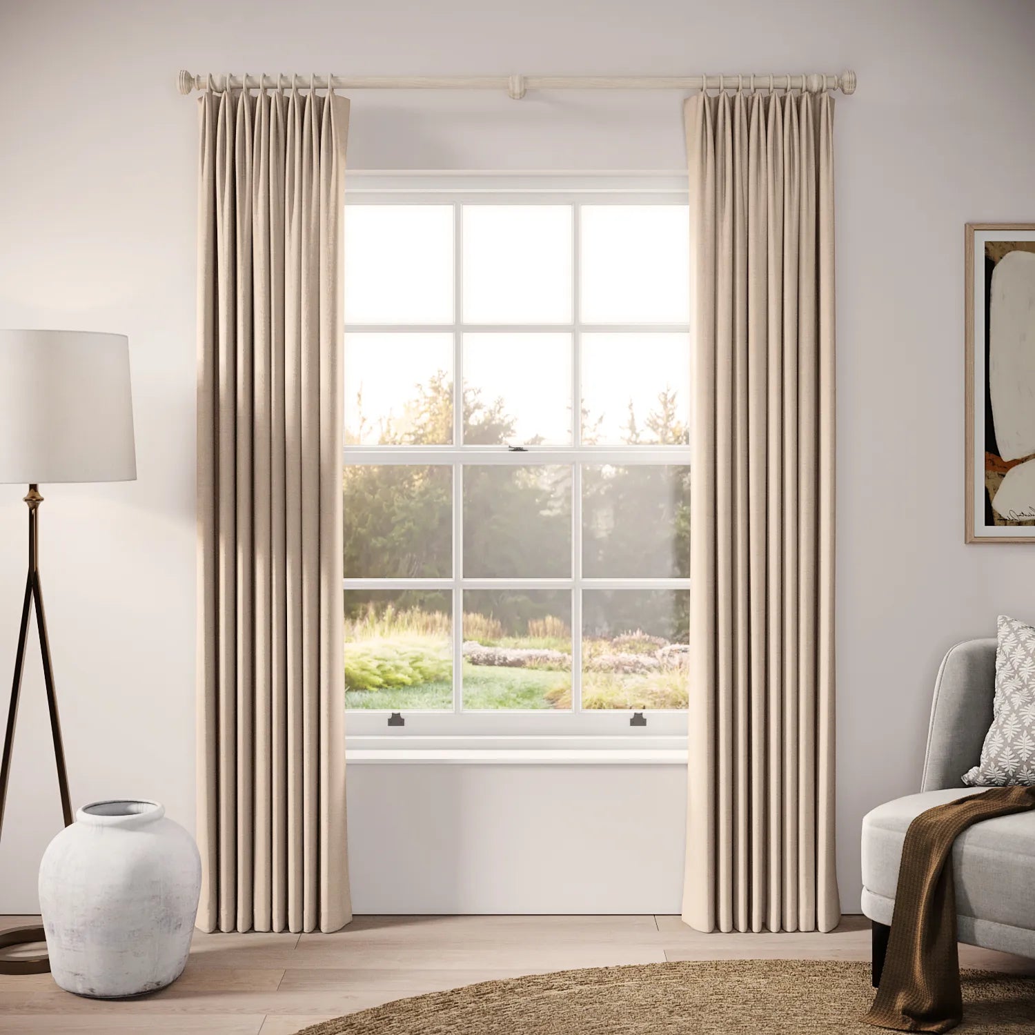 Fido Curtains - Pure Linen - Conch