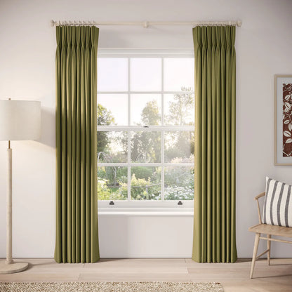 His Nibs Curtains - Brushed Cotton - Cricket