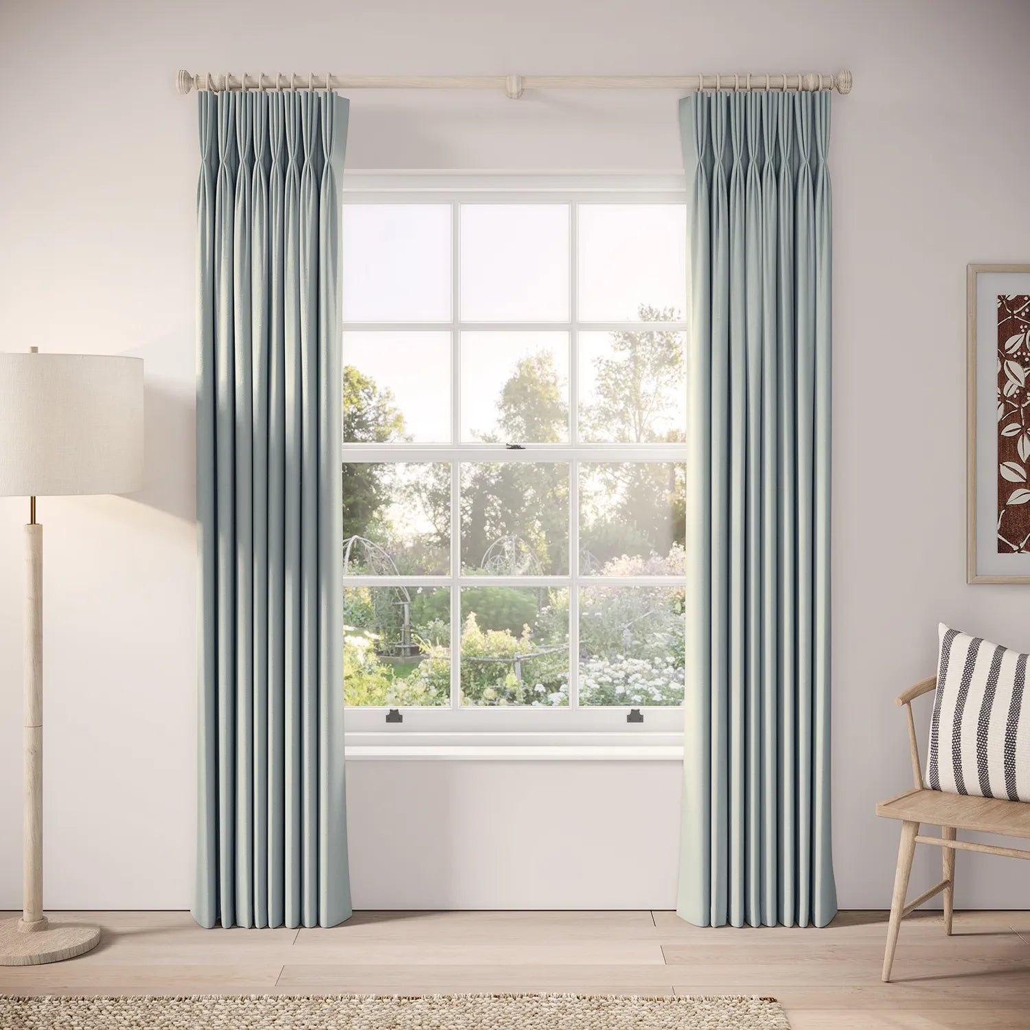 His Nibs Curtains - Linen Blend - Cirrus