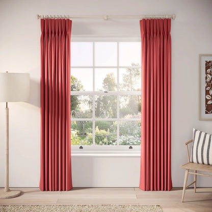His Nibs Curtains - Linen Blend - Crimsonite
