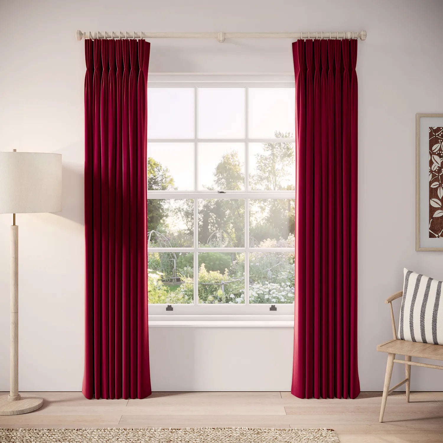 His Nibs Curtains - Soft Velvet - Ruby Tuesday