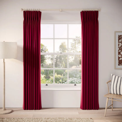 His Nibs Curtains - Soft Velvet - Ruby Tuesday