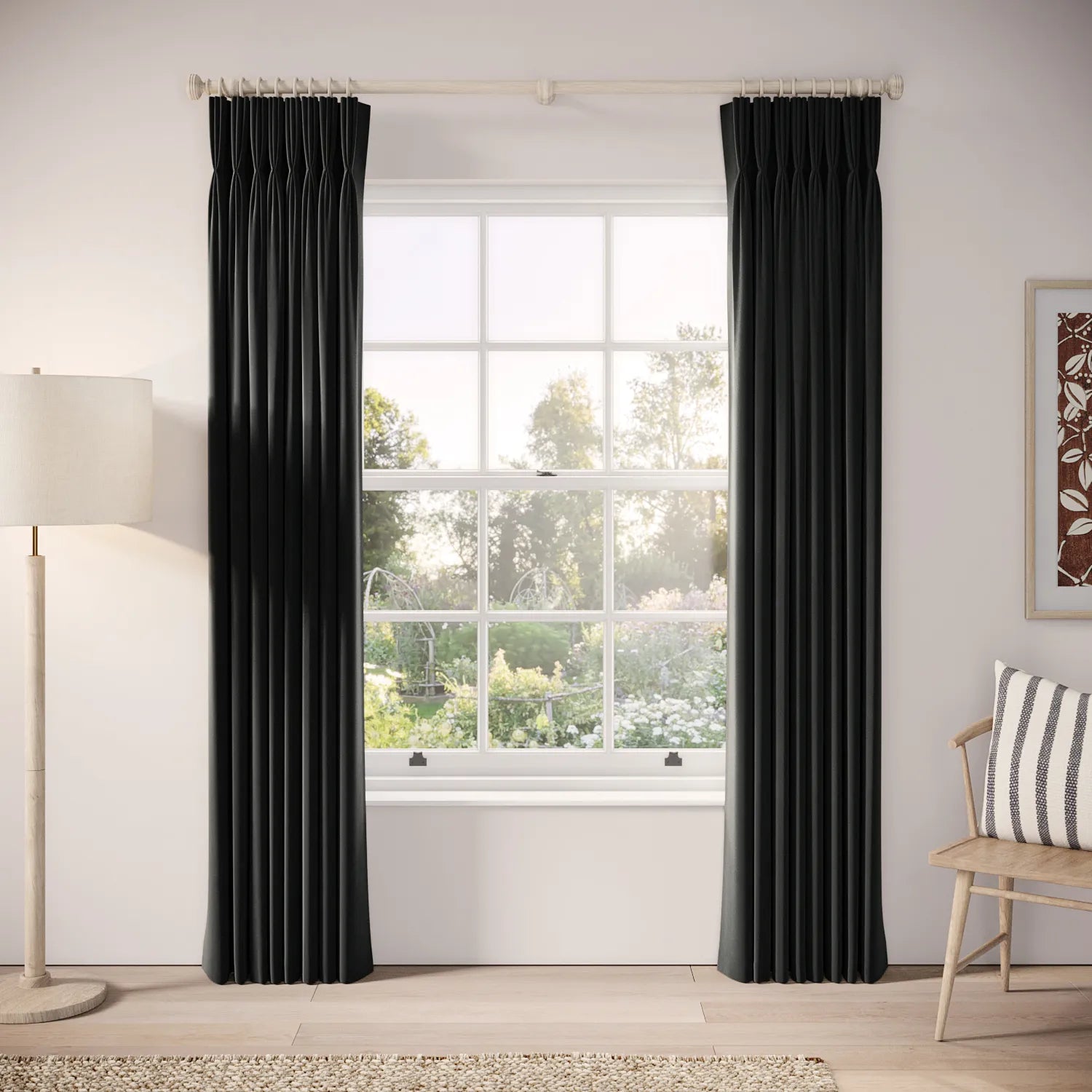 His Nibs Curtains - Soft Velvet - Void