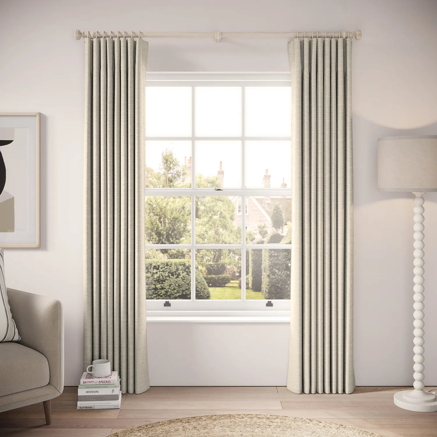 Lazy Sunday Curtains - Eco Boucle - Pebblish