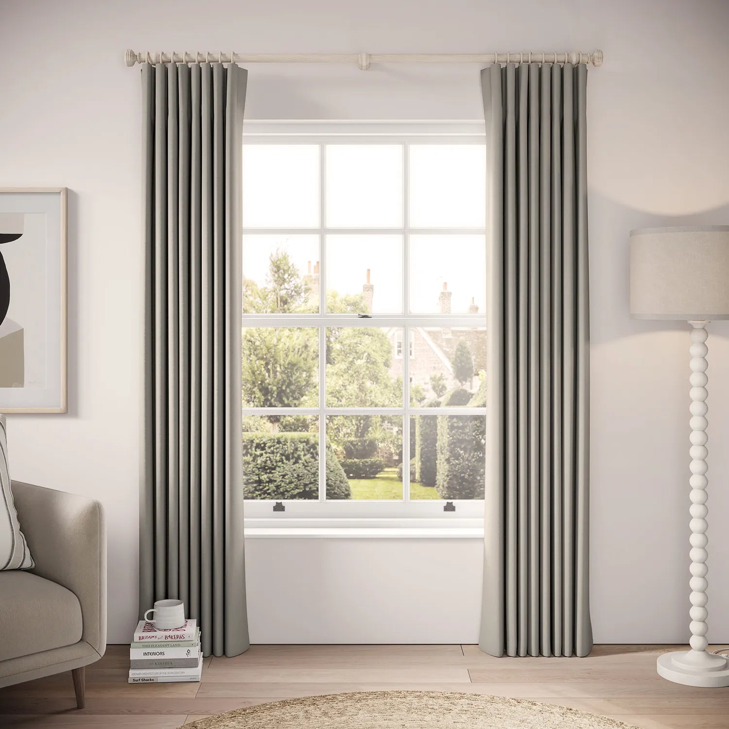 Lazy Sunday Curtains - Linen Blend - St Clements