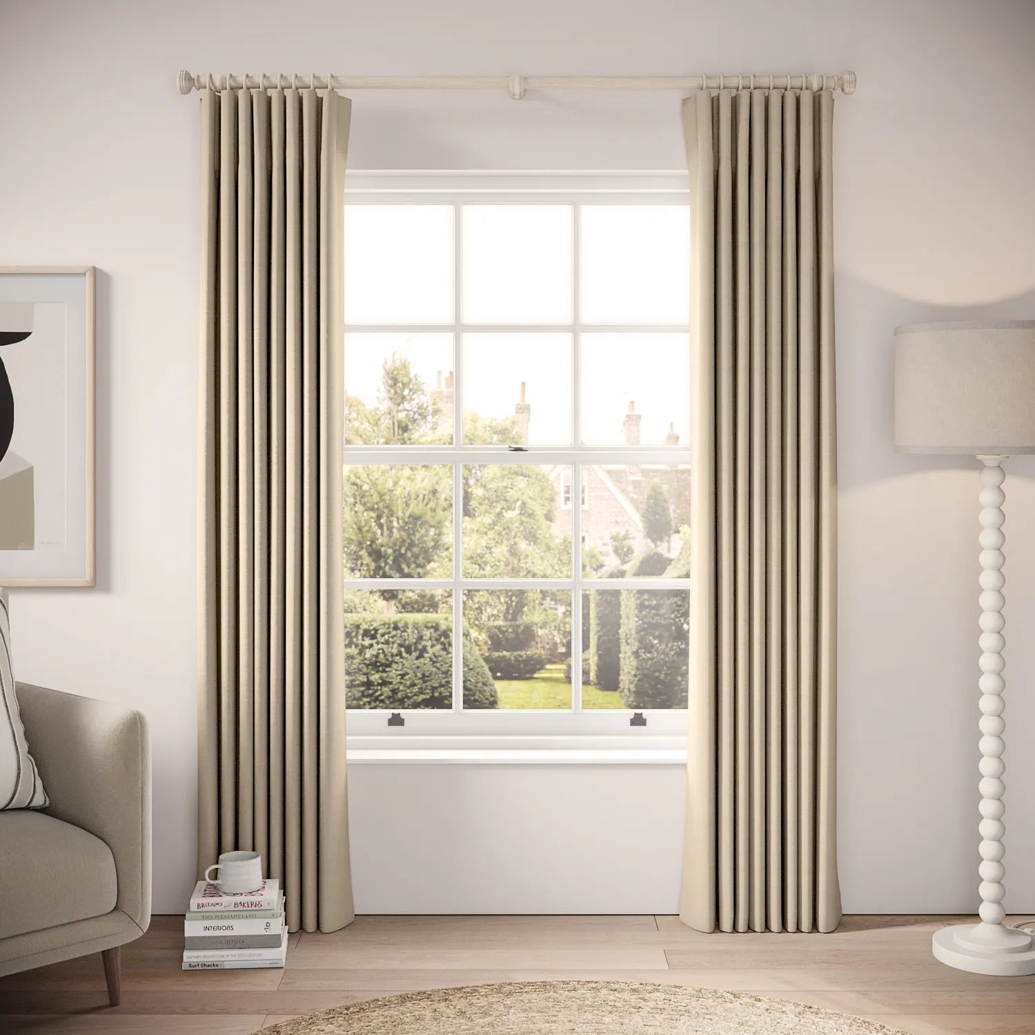 Lazy Sunday Curtains - Pure Linen - Biscotti