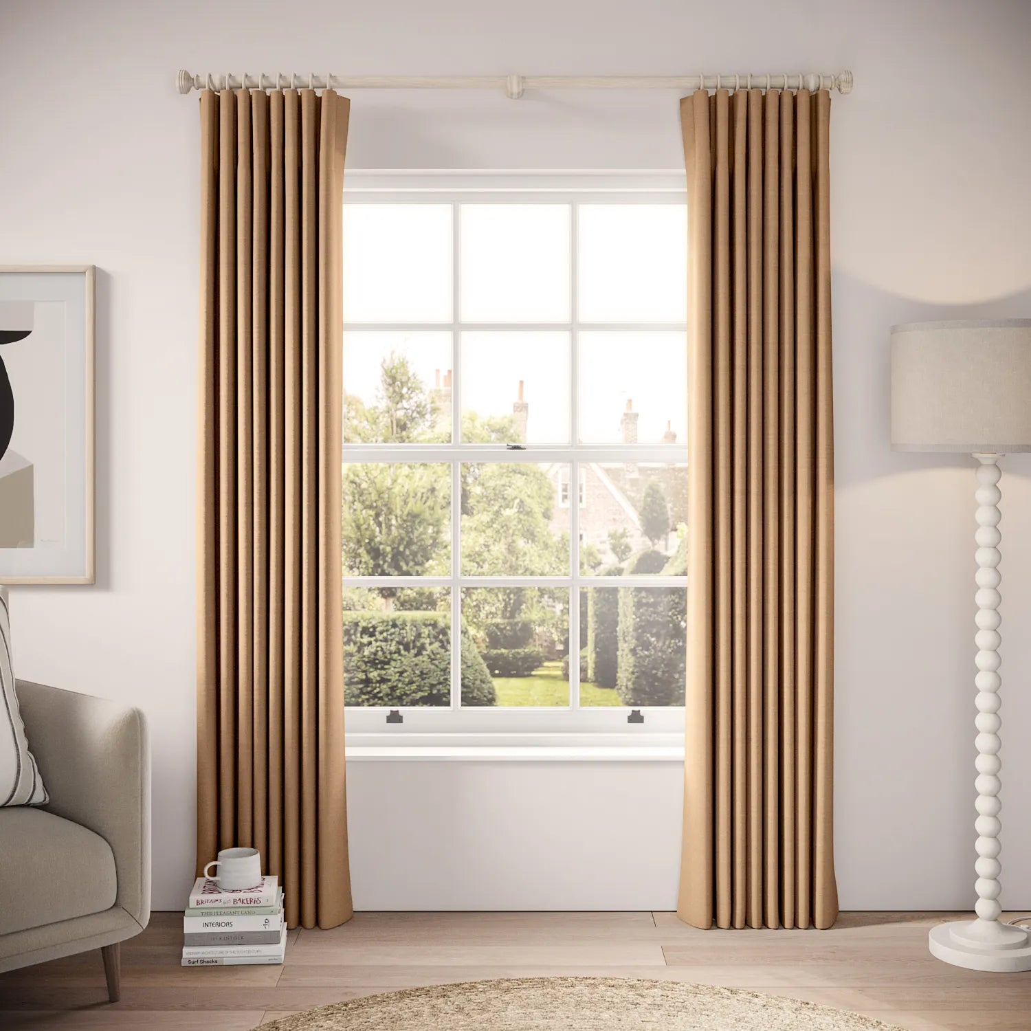 Lazy Sunday Curtains - Pure Linen - Dust Bunny