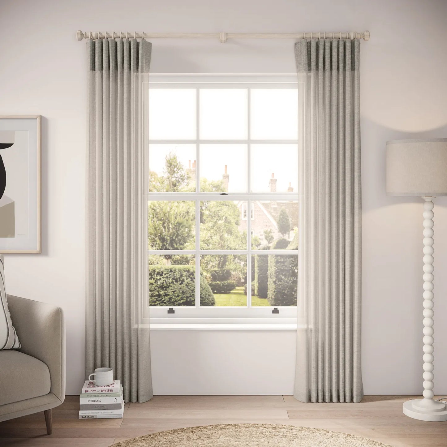 Lazy Sunday Curtains - Slubby Sheer - Hen of the Woods