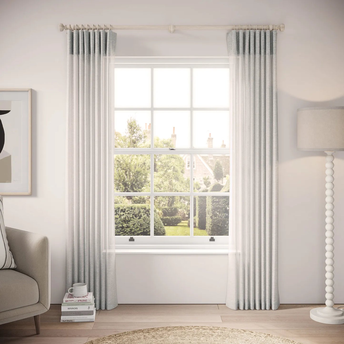 Lazy Sunday Curtains - Slubby Sheer - Reykjavik