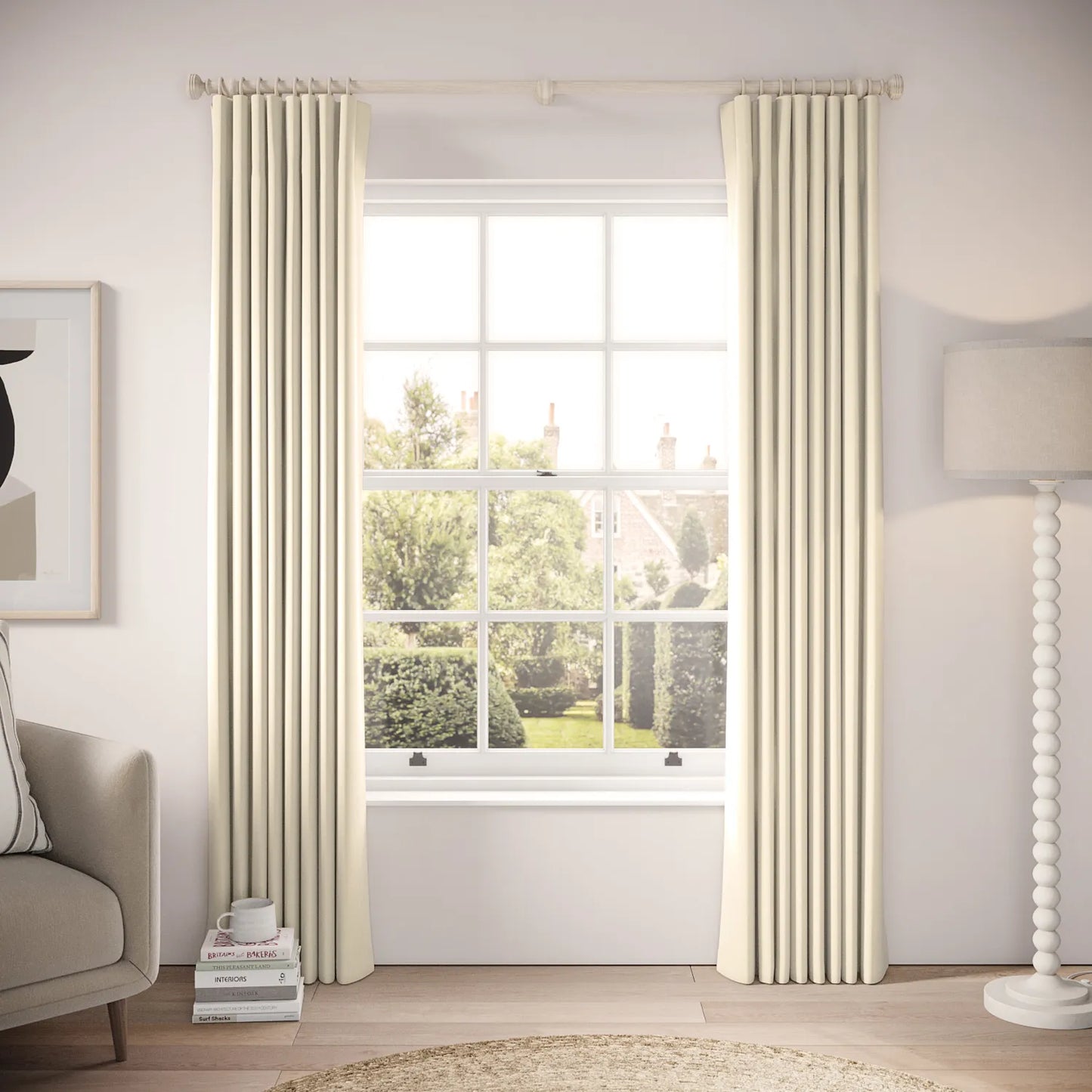 Lazy Sunday Curtains - Soft Velvet - Dover