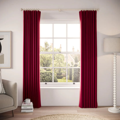 Lazy Sunday Curtains - Soft Velvet - Ruby Tuesday