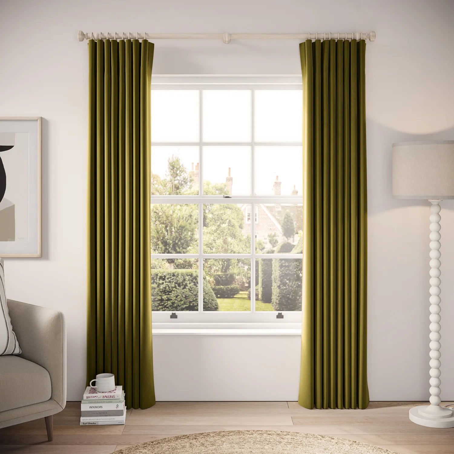 Lazy Sunday Curtains - Soft Velvet - Thicket