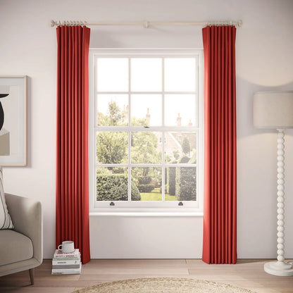 Matchbox Curtains - Linen Blend - Cardinal