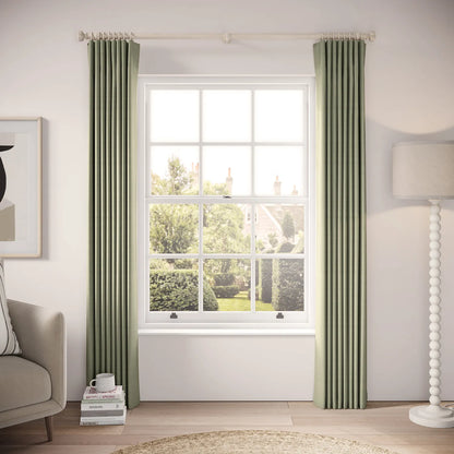 Matchbox Curtains - Pure Linen - Herbal