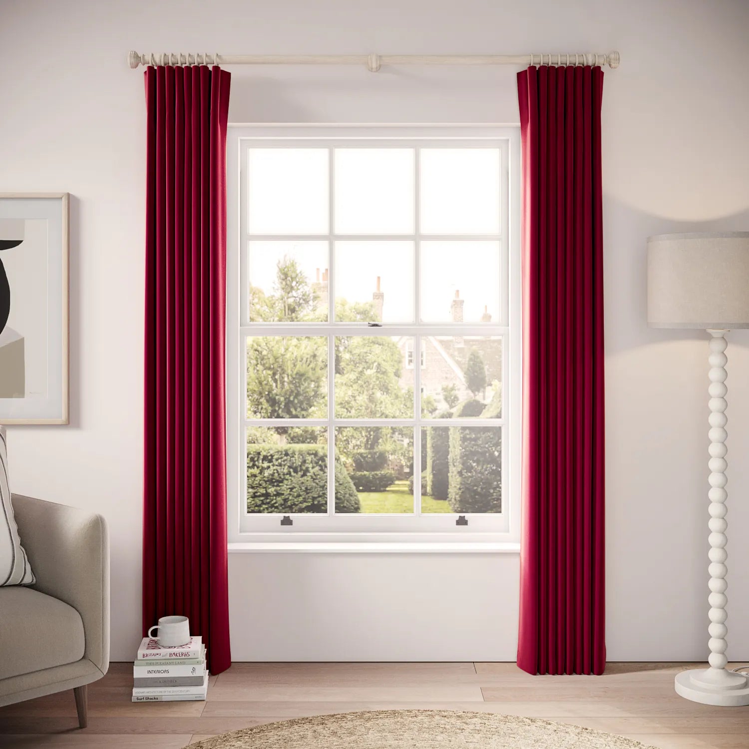 Matchbox Curtains - Soft Velvet - Ruby Tuesday