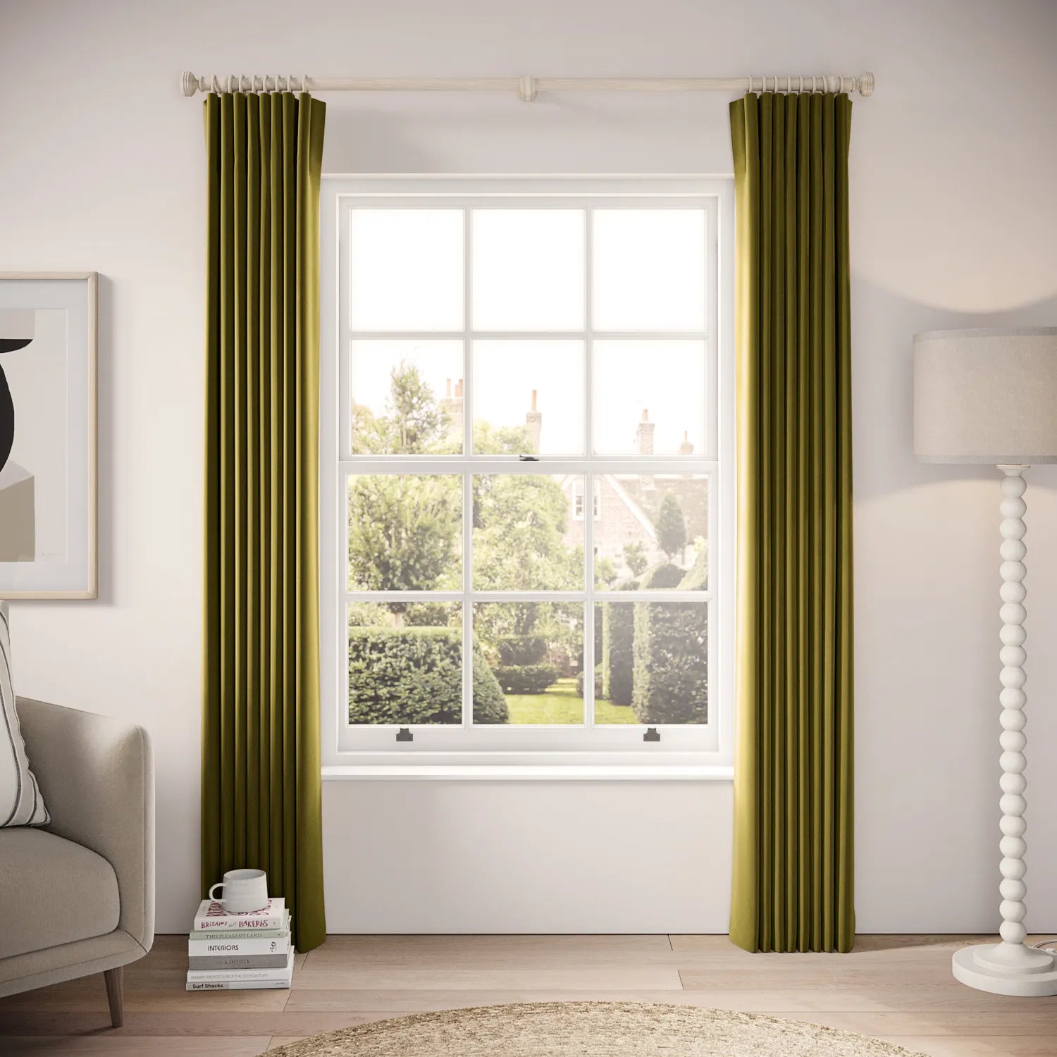 Matchbox Curtains - Soft Velvet - Thicket