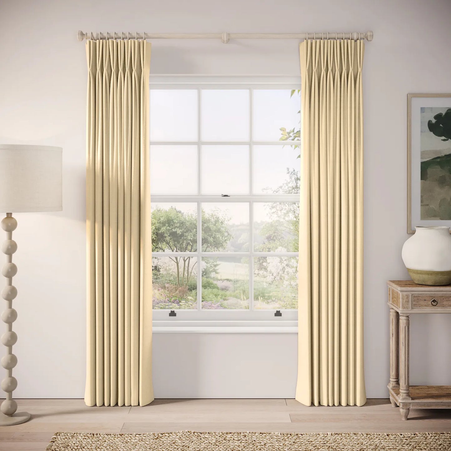 Merlin's Beard Curtains - Pure Linen - Overnight Oats