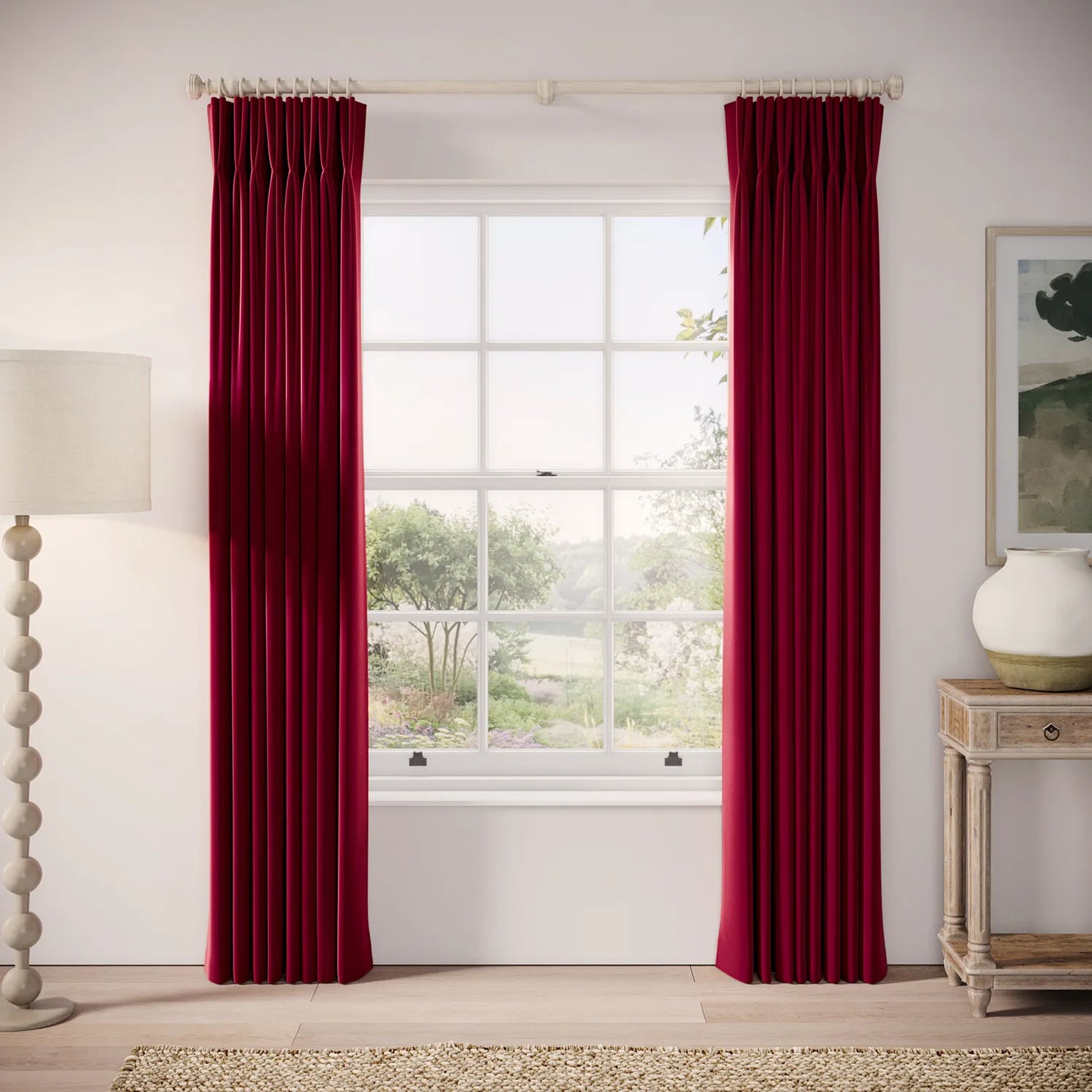 Merlin's Beard Curtains - Soft Velvet - Ruby Tuesday