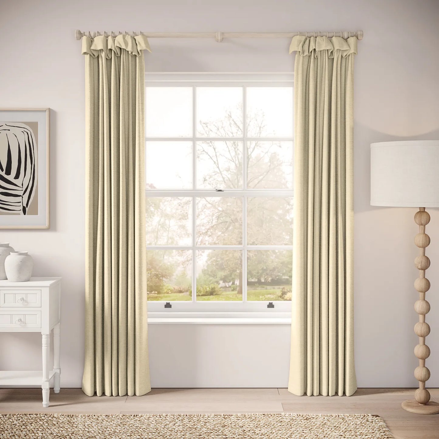 Mrs Twitchit Curtains - Eco Boucle - Viennese Whirl