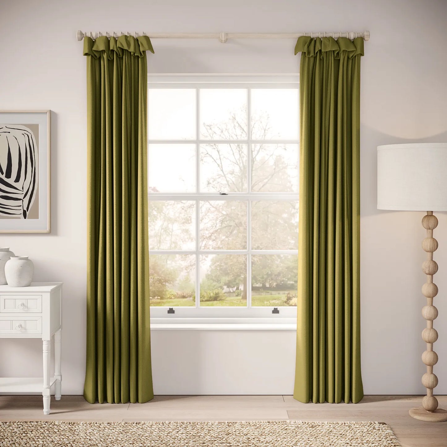 Mrs Twitchit Curtains - Eco Weave - Thyme Lord