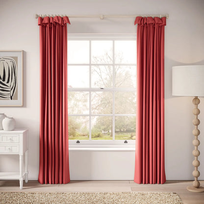 Mrs Twitchit Curtains - Linen Blend - Crimsonite