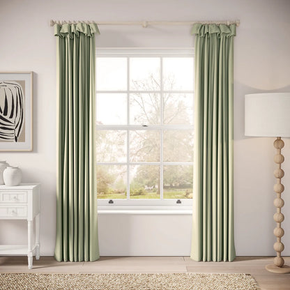 Mrs Twitchit Curtains - Linen Blend - Mint Julep