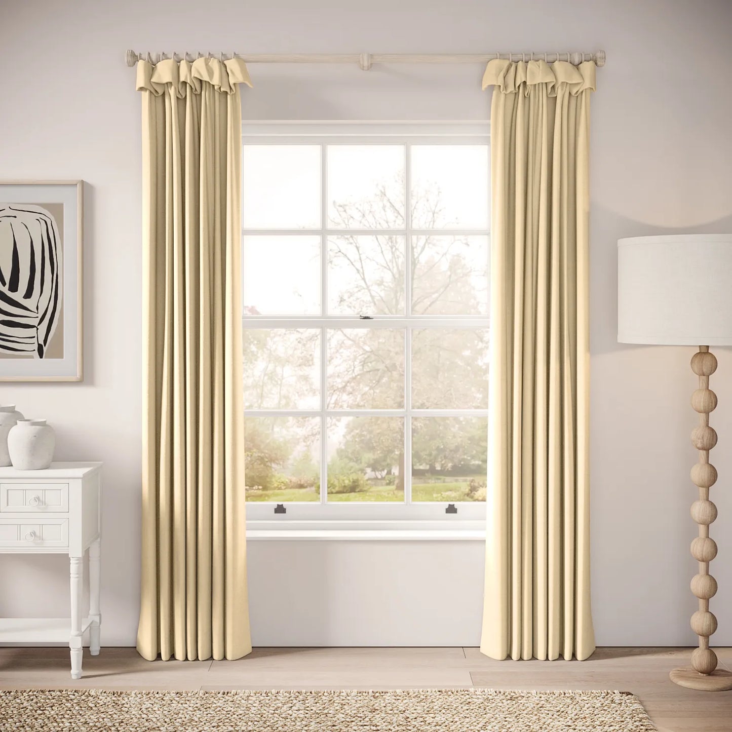 Mrs Twitchit Curtains - Pure Linen - Overnight Oats