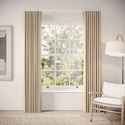 Porthcawl Curtains - Eco Weave - Milky Coffee