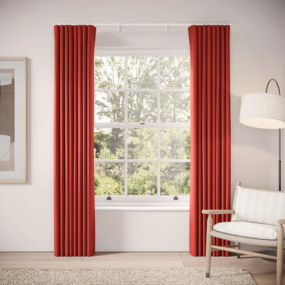 Porthcawl Curtains - Linen Blend - Cardinal