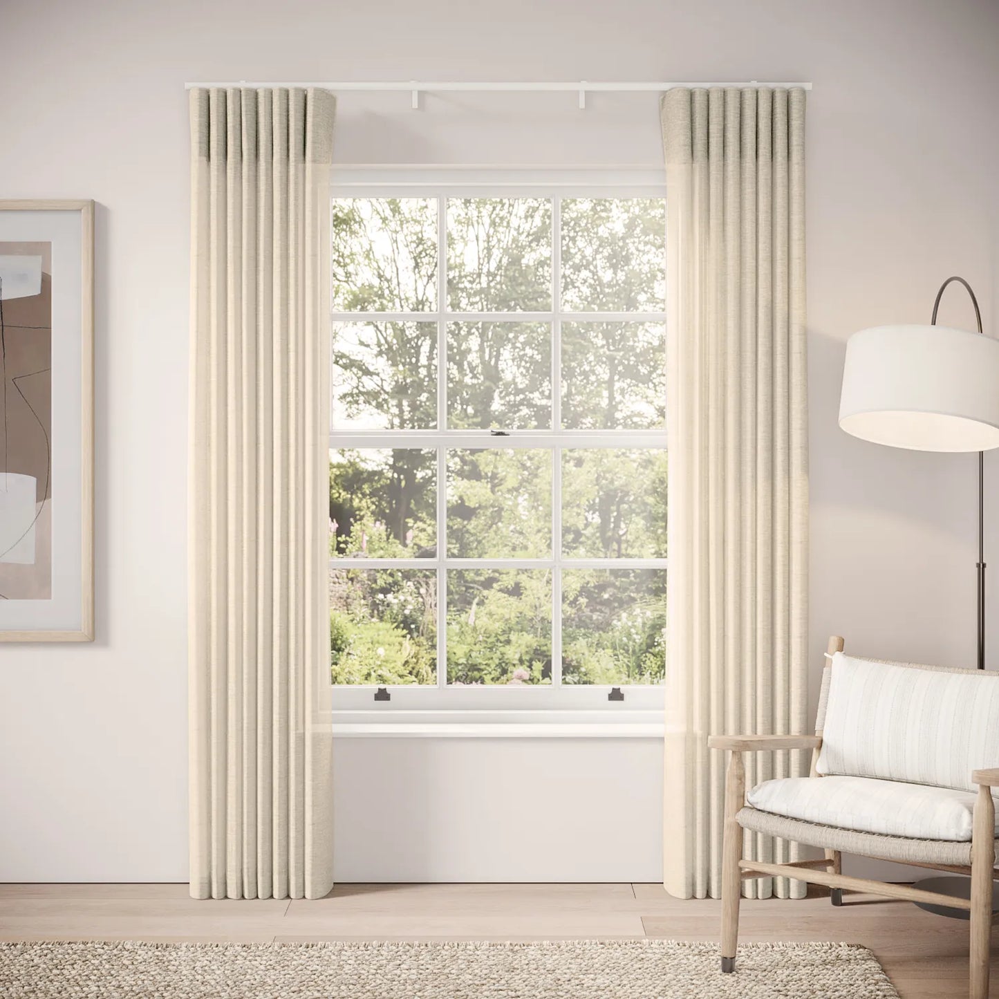 Porthcawl Curtains - Slubby Sheer - Nutty