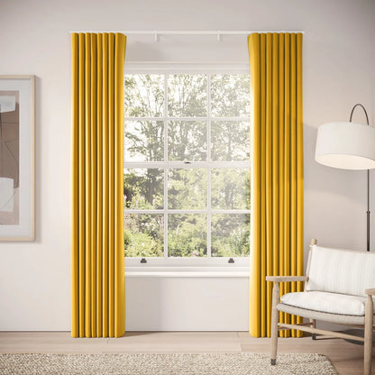 Porthcawl Curtains - Soft Velvet - Mustardseed