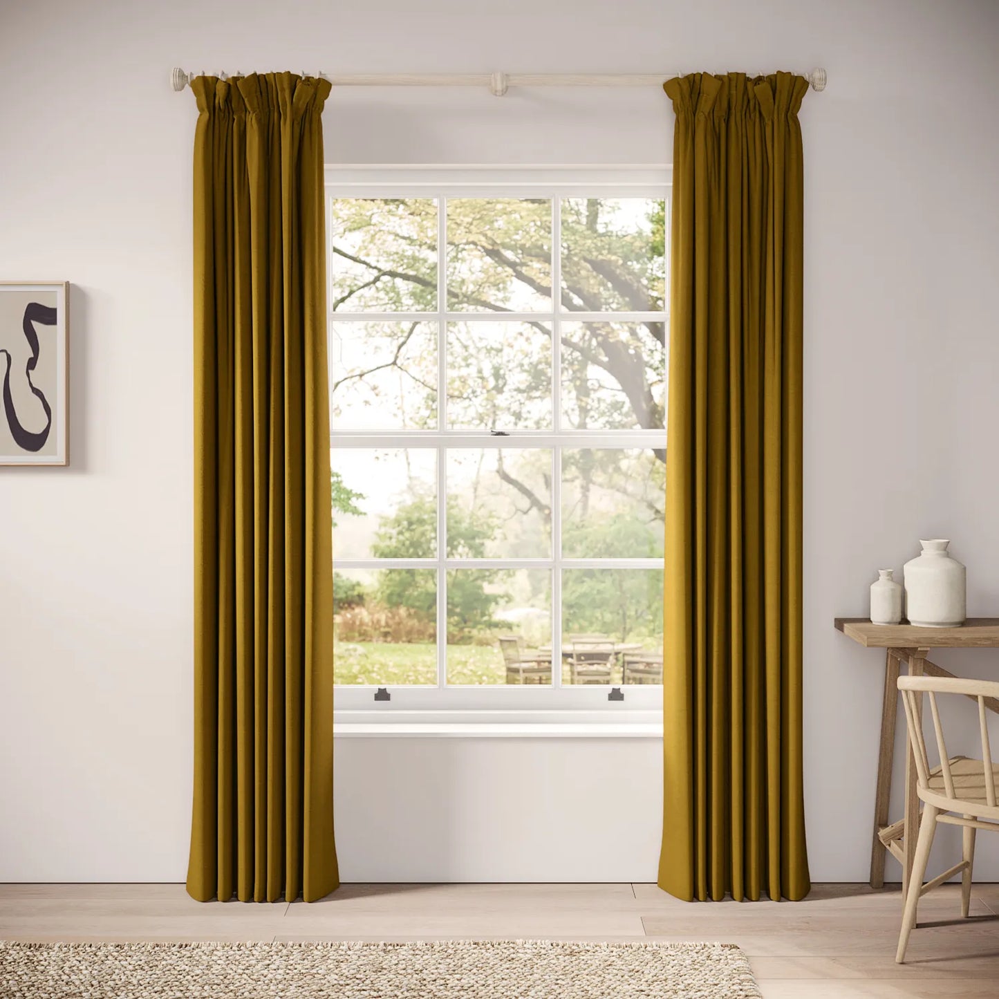 Veg Patch Curtains - Pure Linen - Cezanne