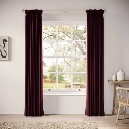 Veg Patch Curtains - Soft Velvet - Tempranillo
