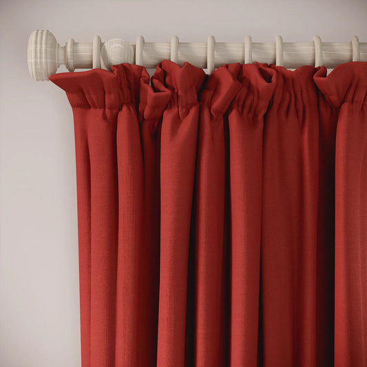 Cwtch Curtains - Linen Blend - Cardinal