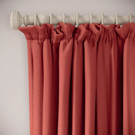 Cwtch Curtains - Linen Blend - Crimsonite