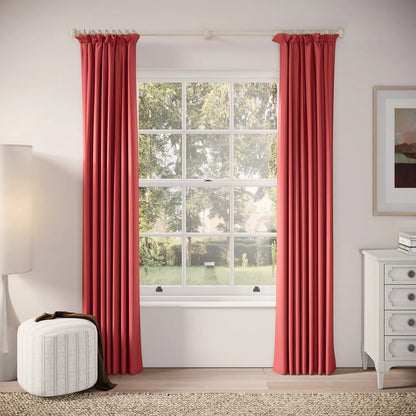Cwtch Curtains - Linen Blend - Crimsonite