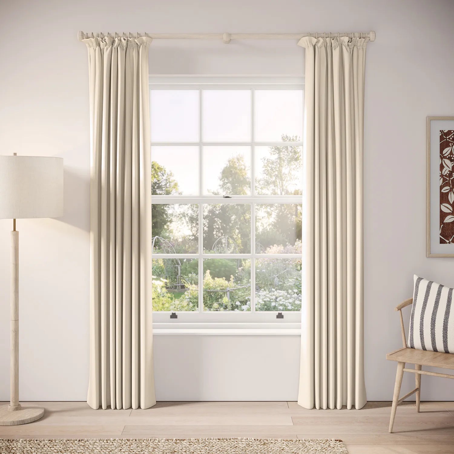 Cwtch Curtains - Linen Blend - Ostrich Egg