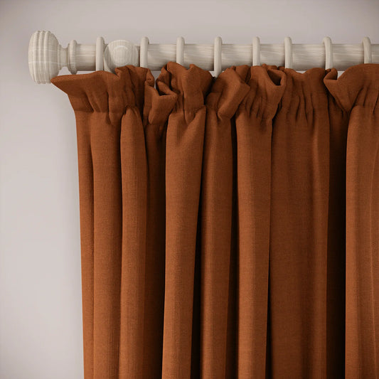 Cwtch Curtains - Pure Linen - Rusty Bucket